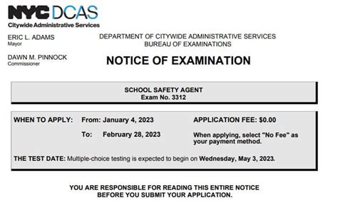 dcas exams 2024 noe